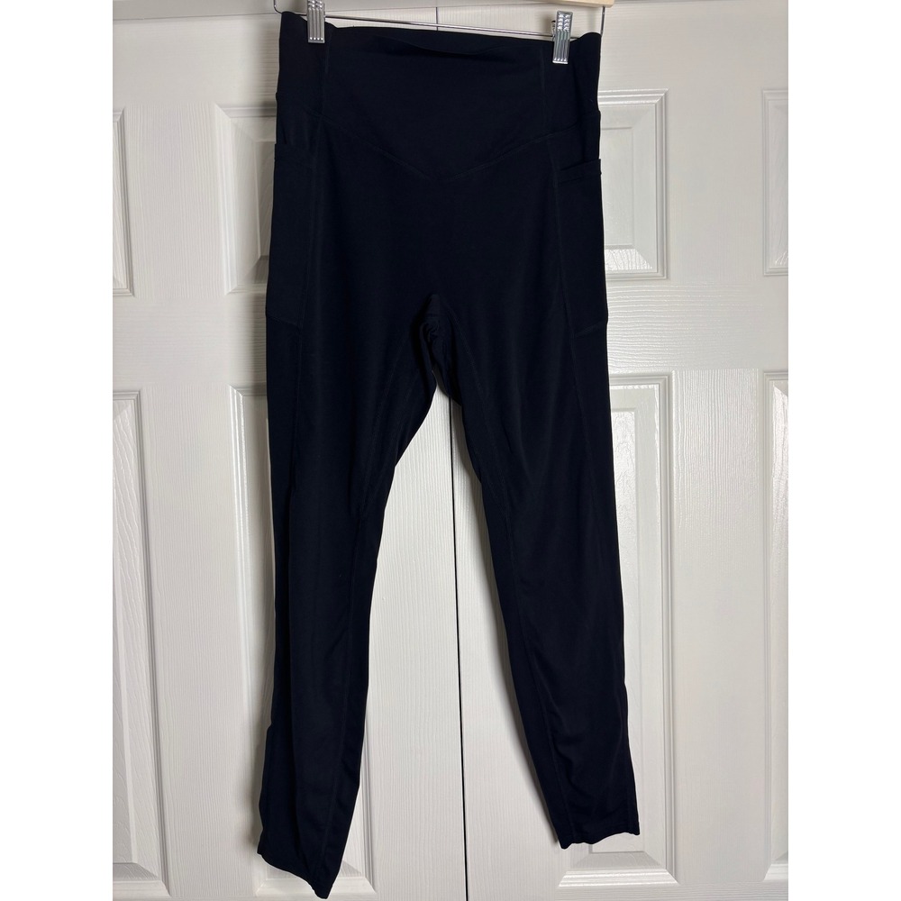 Halara Black High Waisted Scrunch Butt Leggings with Pockets Size M 7/8 25"